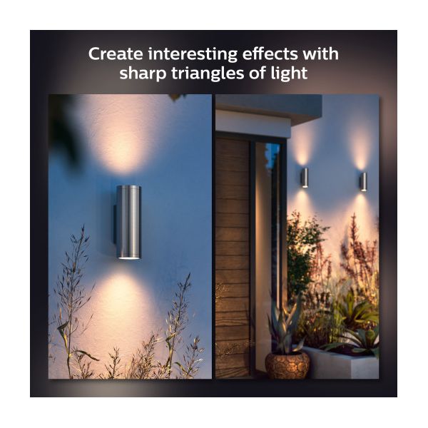 Philips Hue Appear Wall Light Inox 2Pack