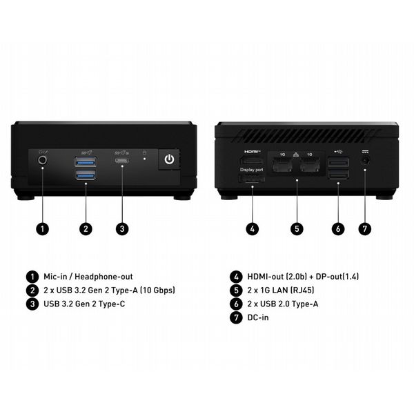 MSI Cubi N ADL N200 FS 4GB 128GB W11P Mini PC