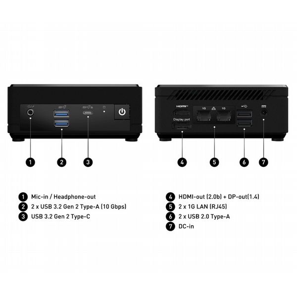 MSI Cubi N ADL N100 FS 4GB 128GB W11P Mini PC