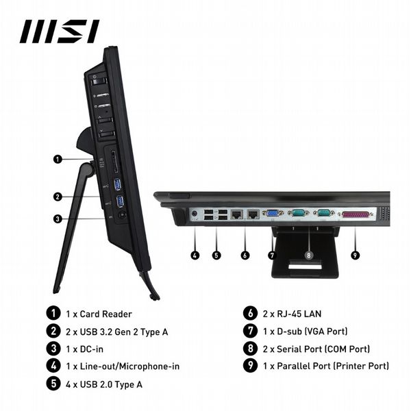 MSI PRO AP162T ADL N100 4GB 128GB W11P All In One PC