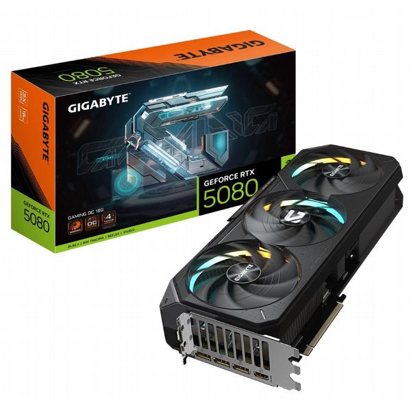 GIGABYTE GeForce RTX 5080 GAMING OC 16G Graphics Card - 16GB GDDR7, 256bit, PCI-E 5.0