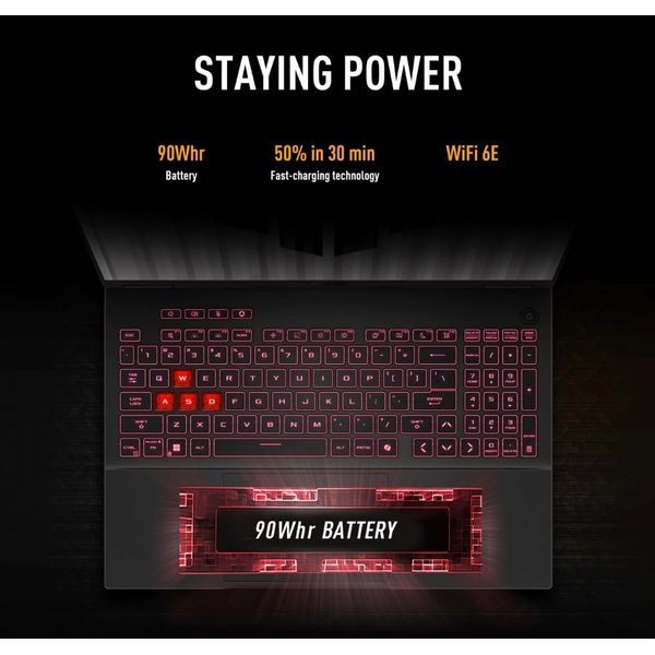 Asus 16 INCH TUF RTX5050R7 16GB 1TB W11H Gaming Laptop