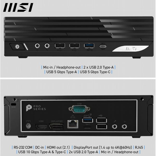 MSI PRO DP21 14M i7 14700 FS 16GB 1TB W11- Desktop PC