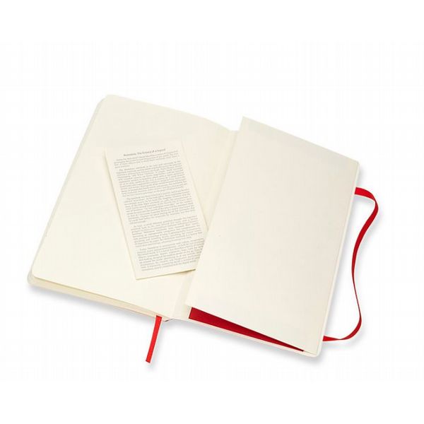 Moleskine Scarlet Red Large Plain Notebook Soft Cover