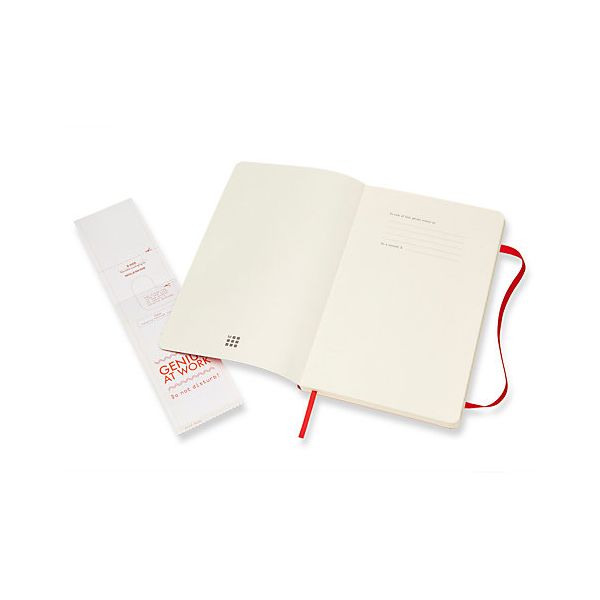Moleskine Scarlet Red Large Ruled Notebook Soft Cover