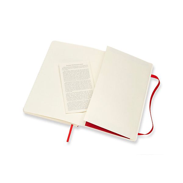 Moleskine Scarlet Red Large Ruled Notebook Soft Cover