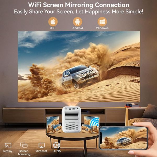 WANBO - DALI 1 (1080p) Fully Automatic Android Smart Portable LED Projector
