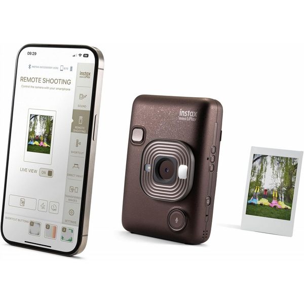 Fuji Instax Mini LiPlay Hybrid Instant Camera Deep Bronze