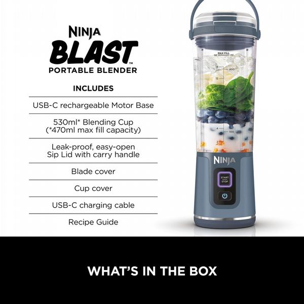 Ninja Blast Cordless Blender Denim Blue