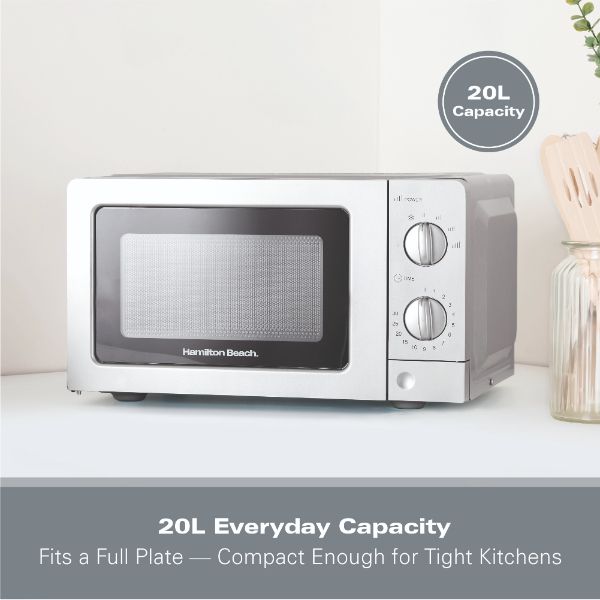 Hamilton Beach 20L, 700W Microwave - Silver
