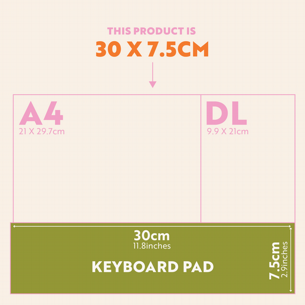 Keyboard Weekly Planner Pad | Colourful Grid