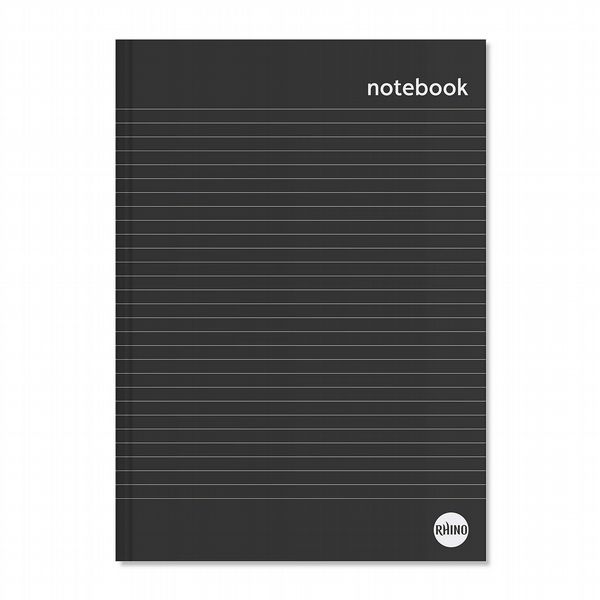 RHINO Everyday A4 Hardback Notebook 192 Pages / 96 Leaf 8mm Lined