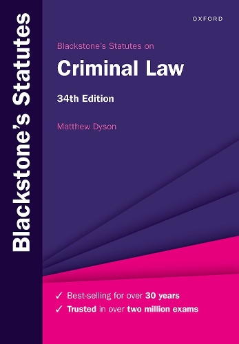 Blackstone's Statutes on Criminal Law (PDF eBook)