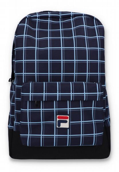 FILA CARVEN HERITAGE WINDOW PANE AOP MEDIUM BACKPACK - FILA NAVY/BLUE BELL