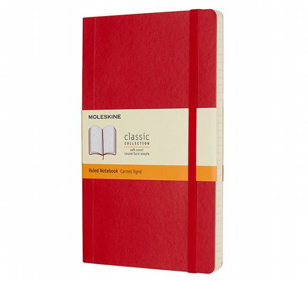 Moleskine Scarlet Red Large Ruled Notebook Soft Cover