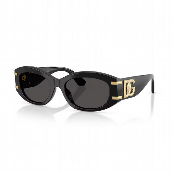 Dolce & Gabbana Black Frame With Dark Grey Lens - Size Large