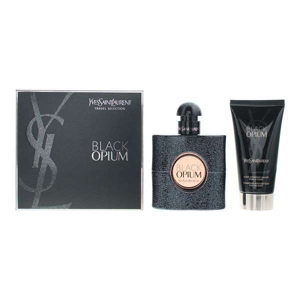  Yves Saint Laurent Black Opium 2 Piece Gift Set: Eau De Perfume 50ml - Body Lotion...