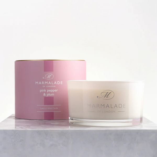 Marmalade Pink Pepper & Plum 3 Wick Candle