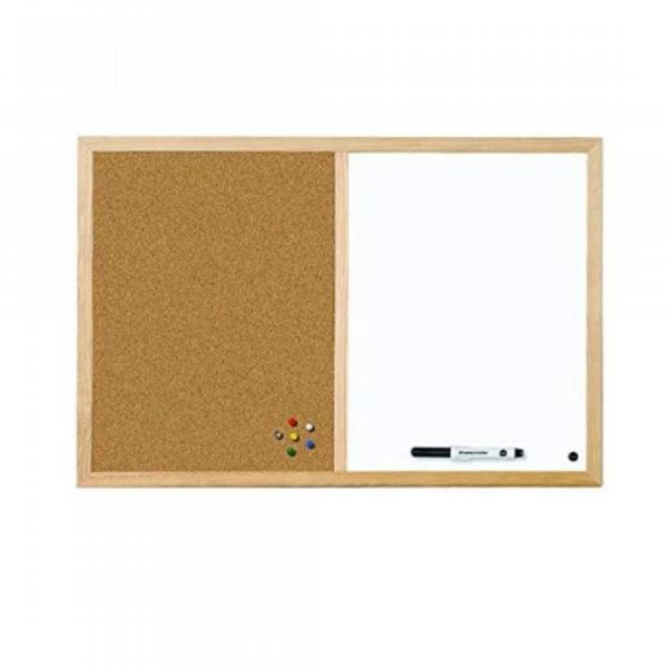 Bi-Office Cork and Drywipe Combination Board 900x600mm MX07001010