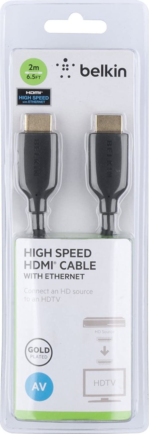 Belkin High Speed 2m Black And Gold HDMI Cable