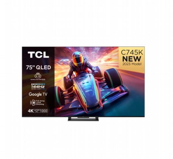 TCL 75C745K 65-inch QLED 144Hz VRR Gaming Smart Google TV