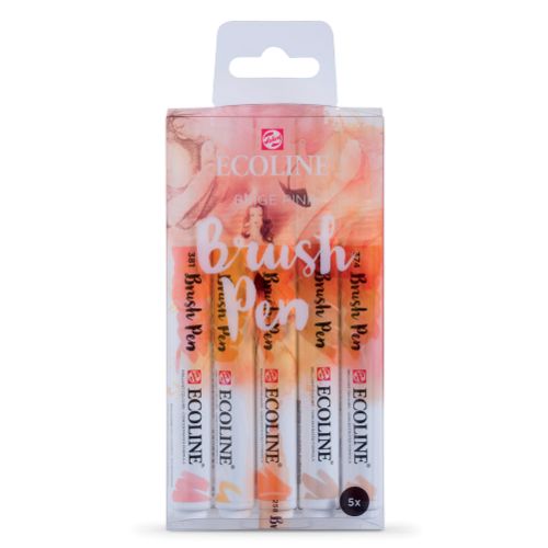 Royal Talens: Ecoline: Watercolour Brush Pen: Beige Pink Set of 5
