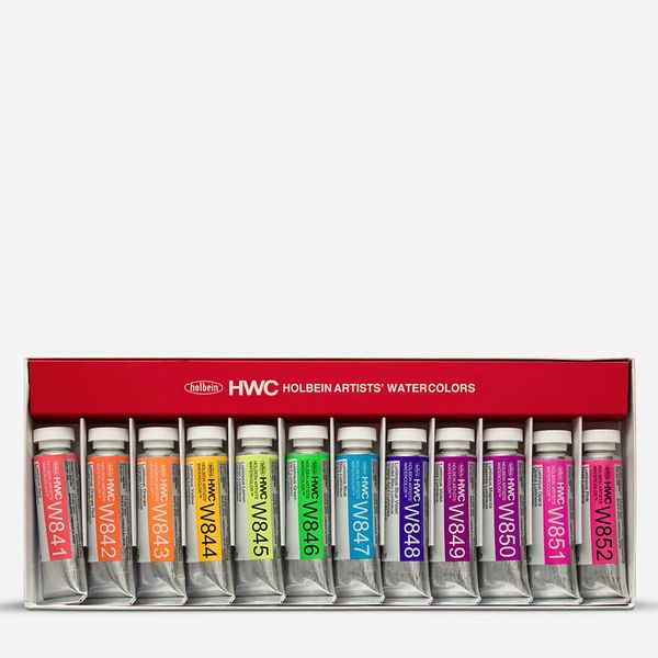Holbein: Artists' Watercolour Paint. 15ml Luminous Colours. Set of 12
