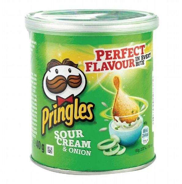 Pringles Sour Cream Crisps 40g (12 pack)