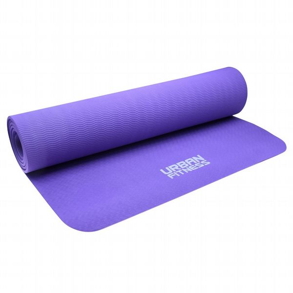 Urban Fitness 6mm Yoga Mat (Purple, 183cm x 61cm x 6mm)